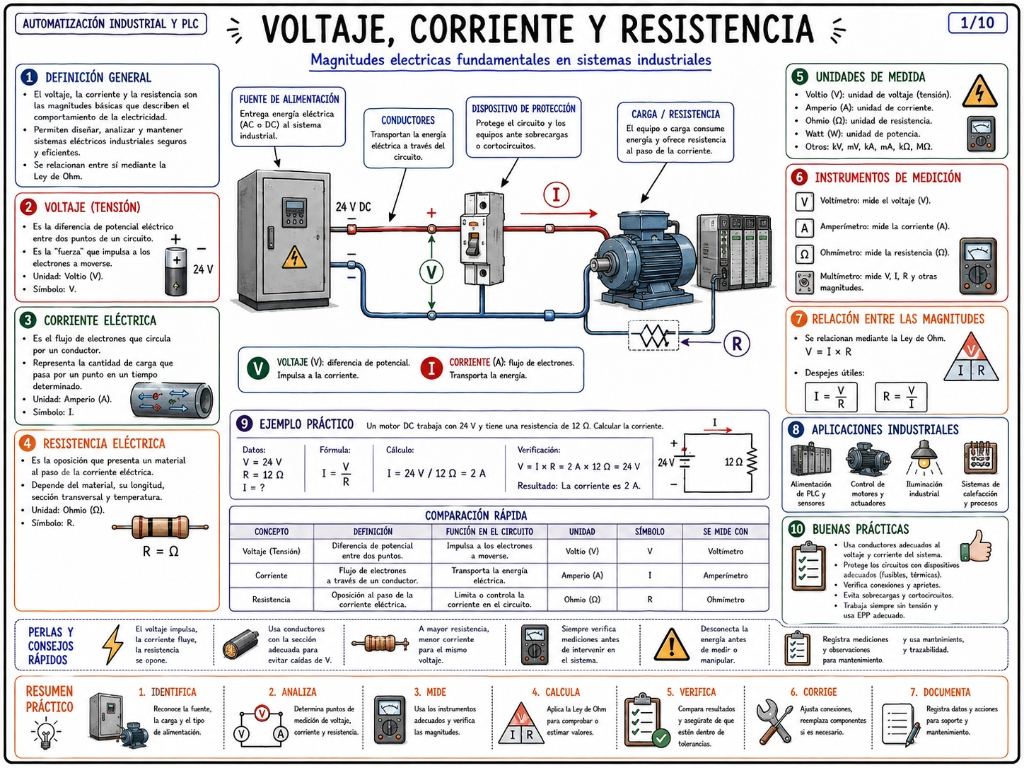 Voltaje, Corriente y Resistencia