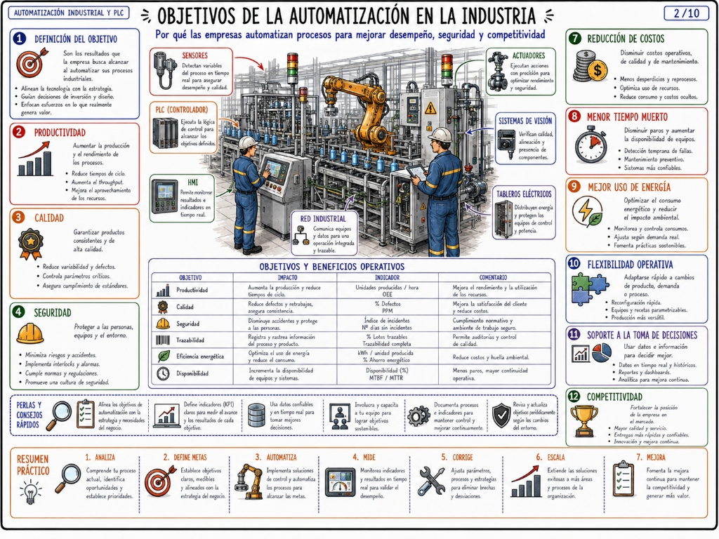 Objetivos de la Automatización en la Industria