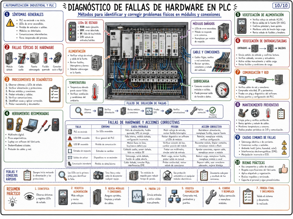 Diagnóstico de Fallas de Hardware en PLC